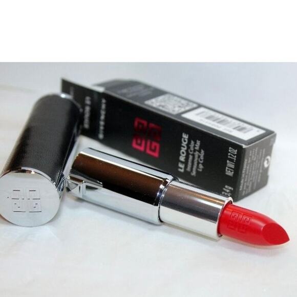 Givenchy Le Rouge Mat 306 Carmin Escarpin – Matte Red-Orange Lipstick – New - Picture 1 of 5